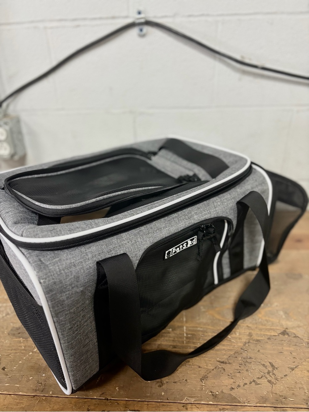 Petskd Expandable Pet Carrier Airline Approved Cat Dog Gray Travel Bag